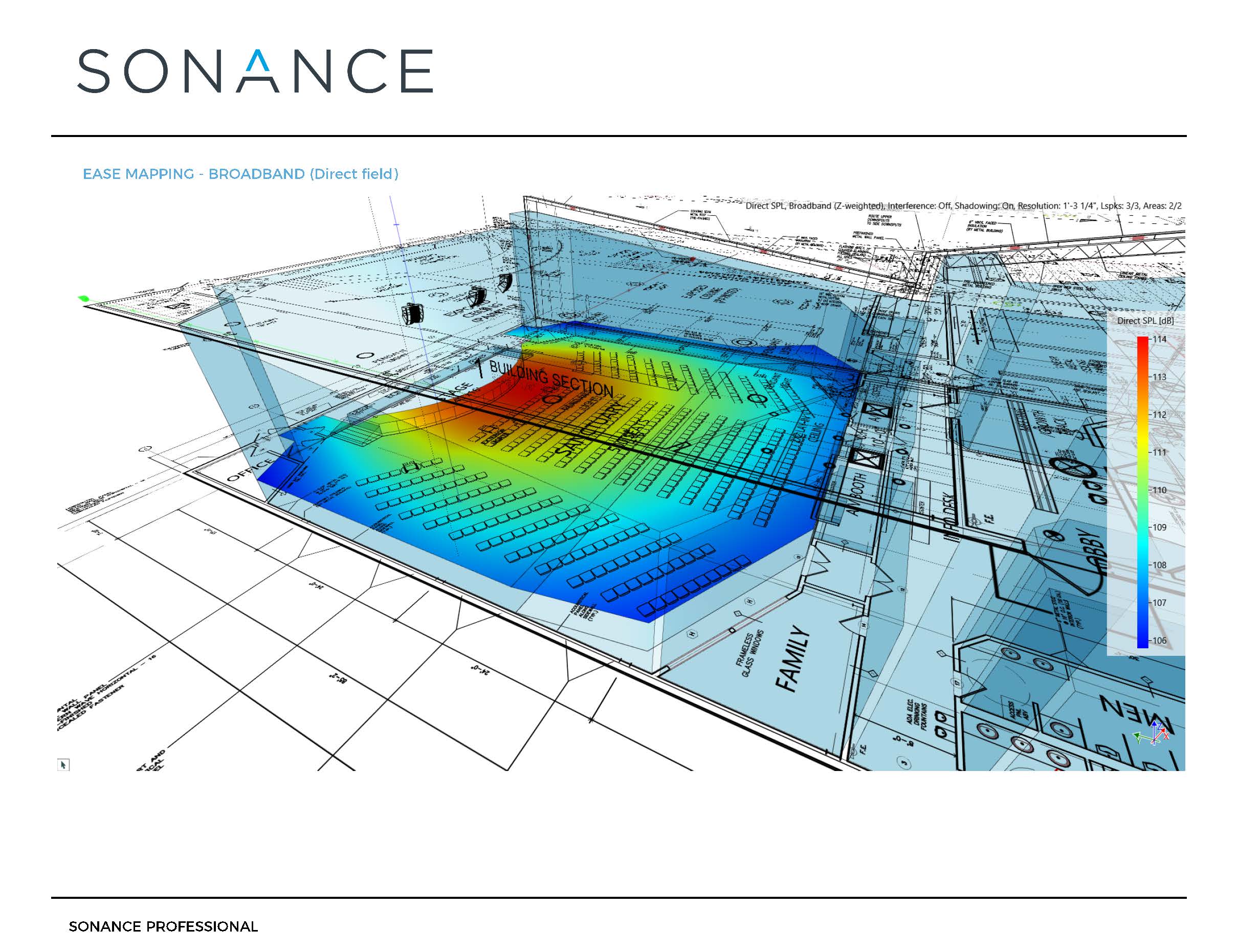 EASE acoustic modeling for Pink Palace Media install